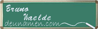 Bruno Waelde Visitenkarte